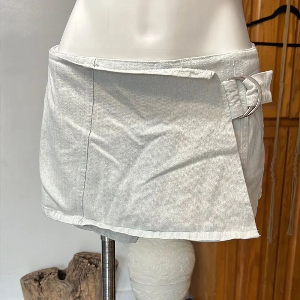 Altar'd State Light Gray Wrap Skort